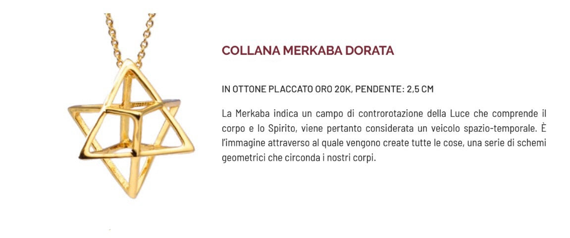 COLLANA MERKABA DORATA