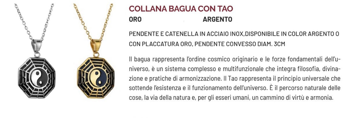 COLLANA SPECCHIO DI BAGUA CON TAO