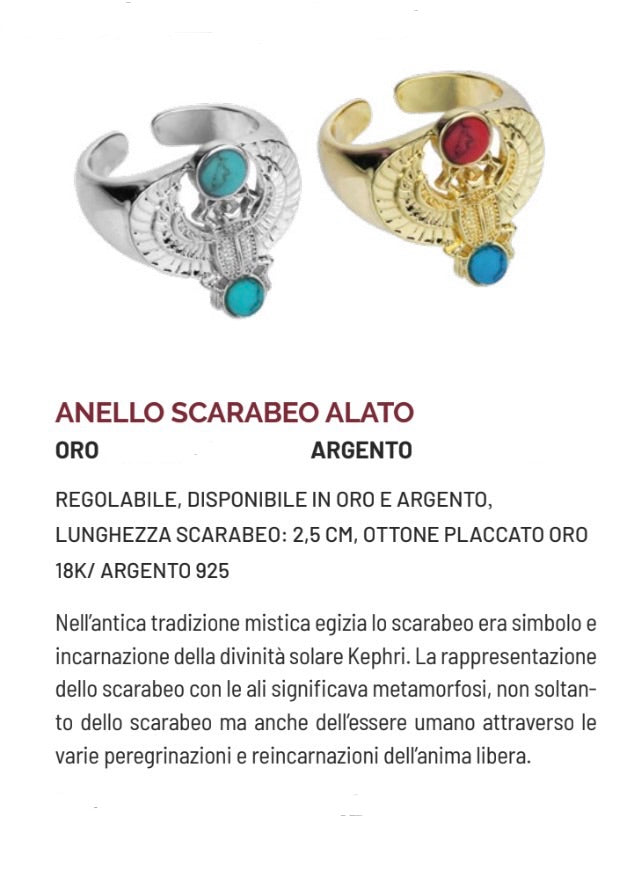 ANELLO SCARABEO ALATO