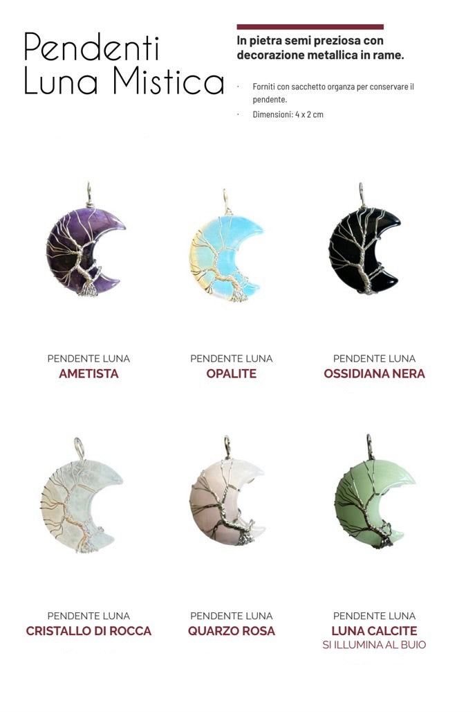 PENDENTE LUNA IN PIETRA SEMIPREZIOSA