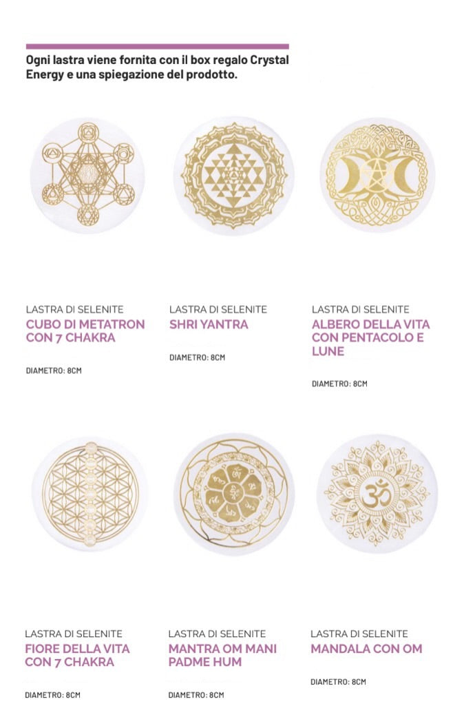 LASTRA IN SELENITE DECORATA